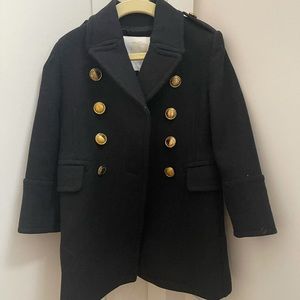 Burberry Boy Navy Wool Coat 4T